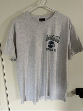 Harley-Davidson Heather Gray Short Sleeve Tee with Navy Logo